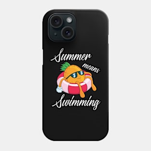 Funny Swimming Pineapple Phone Case