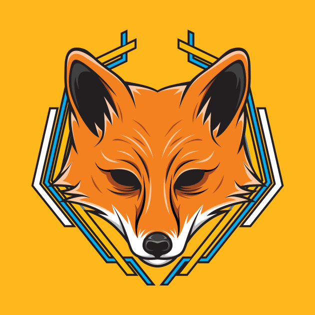 Fox Head Geometric by fooartwork