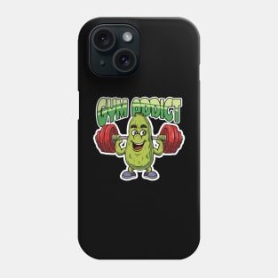 Gym Addict Pickle Working out with weights Phone Case