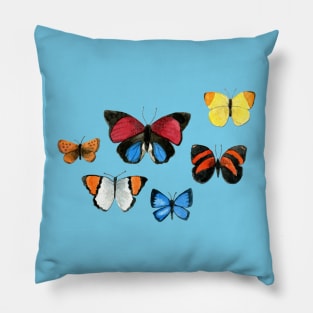 Watercolour Butterflies - Joyful pattern by Cecca Designs Pillow