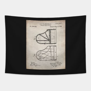 Steinway Grand Piano Patent - Piano Player Art - Antique Tapestry