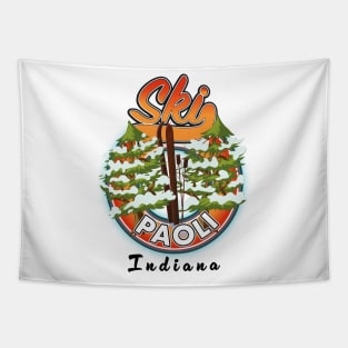 Paoli Indiana USA ski logo Tapestry