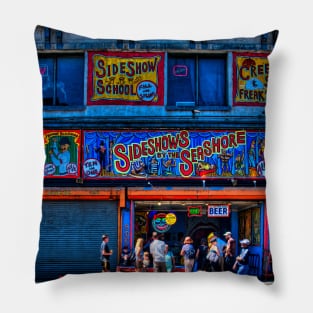 Sidestreet Sideshows, Freaks, Geeks and Creeps at Coney Island, New York Pillow