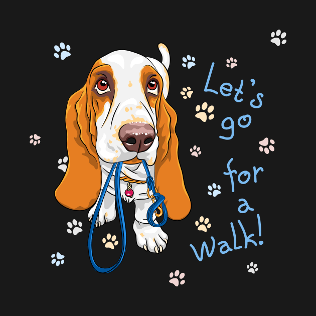 Basset Hound breed wants to walk by kavalenkava