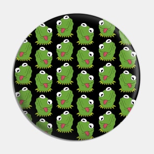 Kermit The Frog pattern Pin