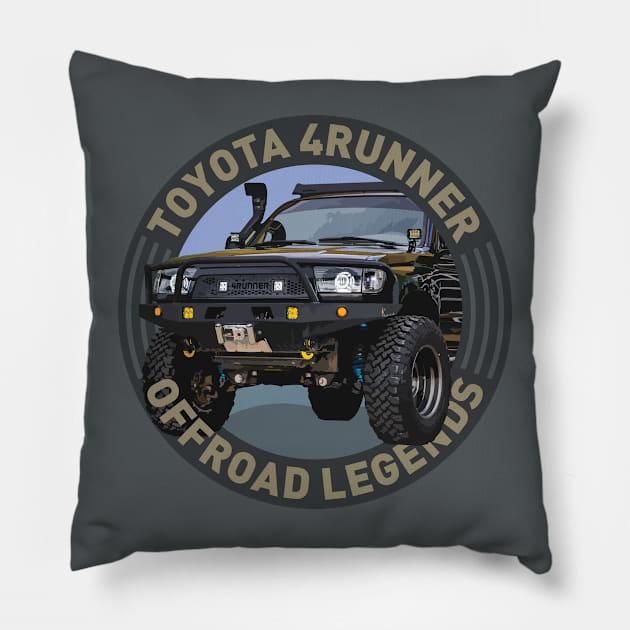 4x4 Offroad Legends: Toyota 4Runner N180 Pillow by OFFROAD-DESIGNS