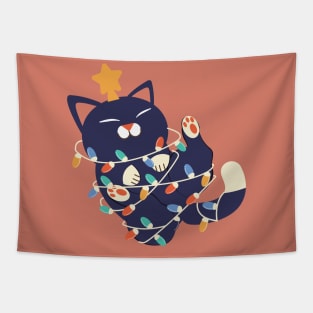 Christmas Kitty Tapestry