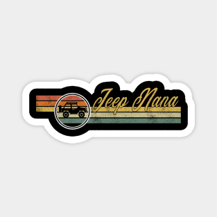 Jeep Nana Jeep Women Vintage Jeep Retro Jeep Sunset Jeep Jeeps Lover Jeep Mama Magnet