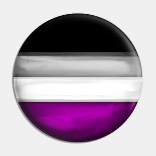 Asexual flag pride flag colours circular sphere Pin