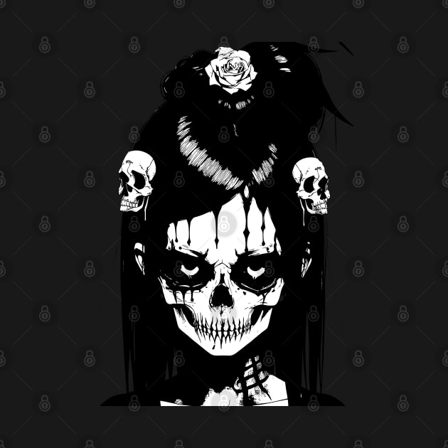 Gothic Skull Girl by DeathAnarchy