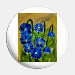 Some abstract blue flowers growing wild Pin