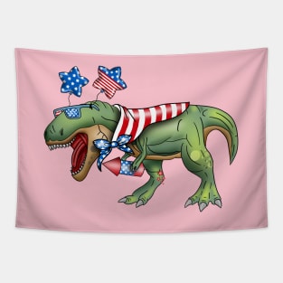 4th of July dinosaur Tapestry