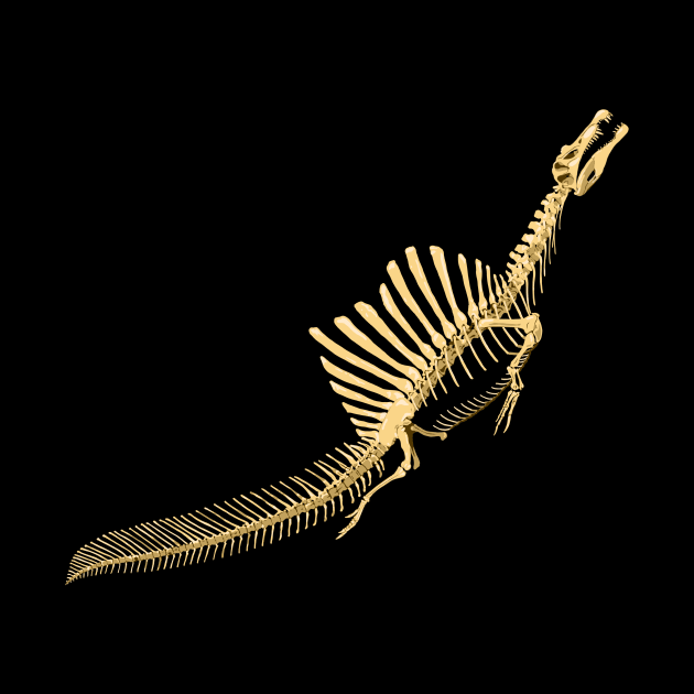 Spinosaurus Aegyptiacus (skeleton surfacing) by NikSwiftDraws