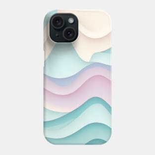 Pattern Flat Illustration Bright Isometric Pastel Colored Waves Phone Case