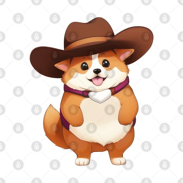 Cute Cowboy Corgi by PHDesigner