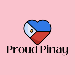 Proud Pinay Philippines flag heart T-Shirt