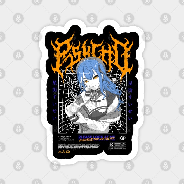 Hololive Japan Hoshimachi Suisei - Psychopath Magnet by Waifuku Merch