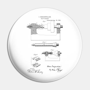 Shaft Bearing Vintage Patent Hand Drawing Pin