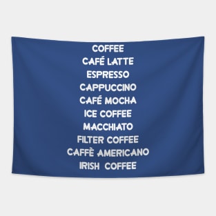 Types of coffee Tapestry