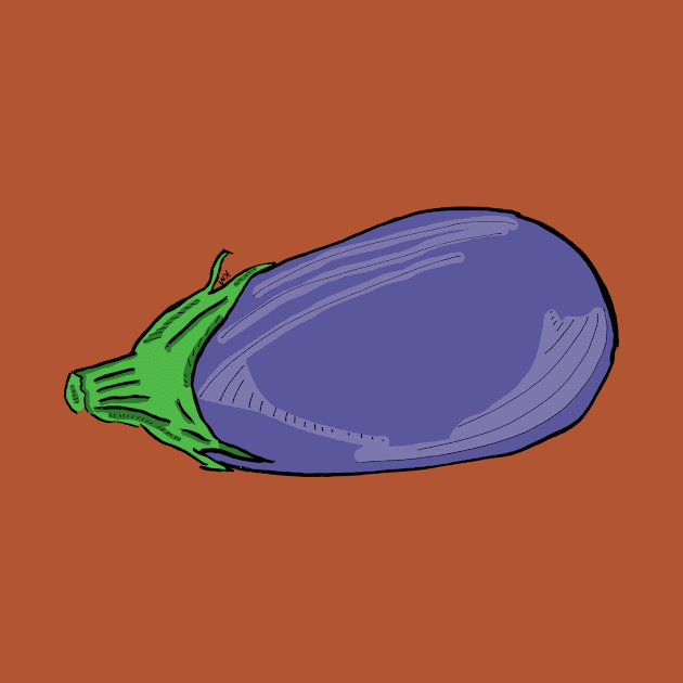 2021 04 vegetables digital painting l'aubergine by Katherine Montalto