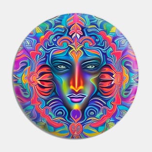 New World Gods (19) - Mesoamerican Inspired Psychedelic Art Pin