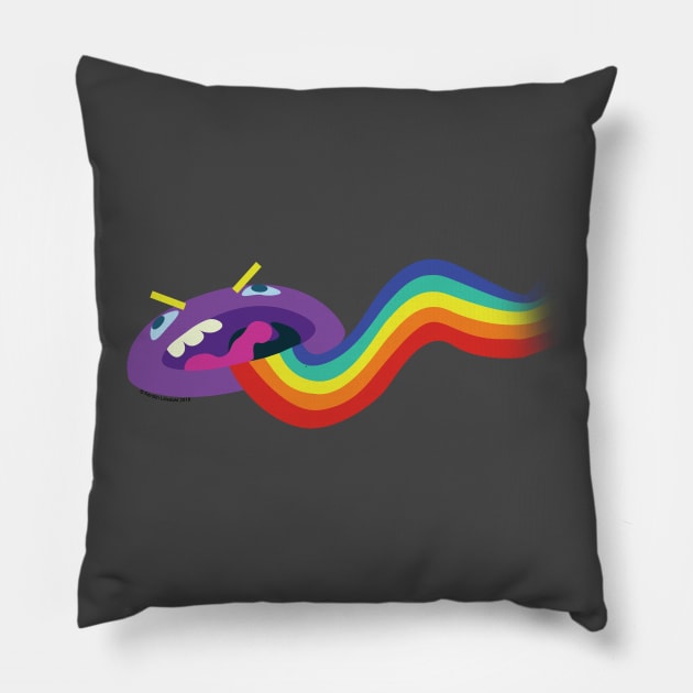 Rainbow-puke Pillow by Kezo89