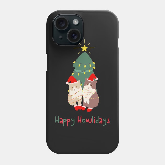 Christmas Cat Phone Case by PatternbyNOK