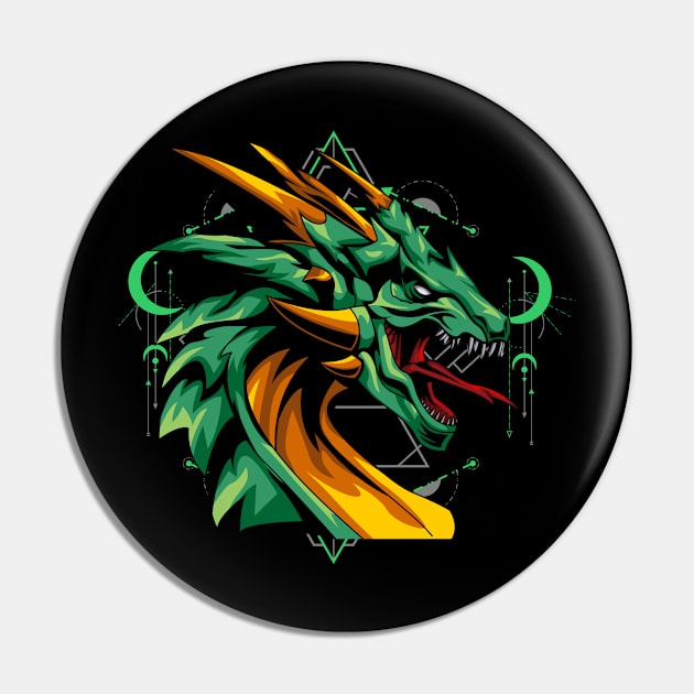 dragon head Pin by SHINIGAMII