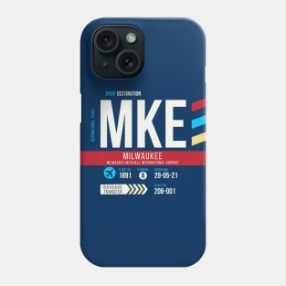 Milwaukee (MKE) Airport Code Baggage Tag C Phone Case
