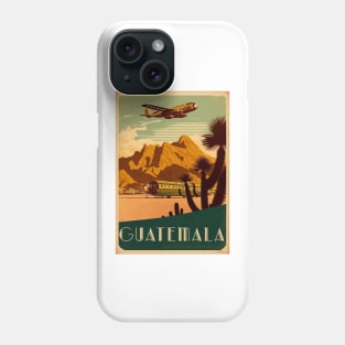 Guatemala Vintage Travel Art Poster Phone Case