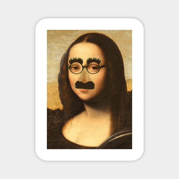 Mona Incognito - Mona Lisa in Disguise Magnet by Naves