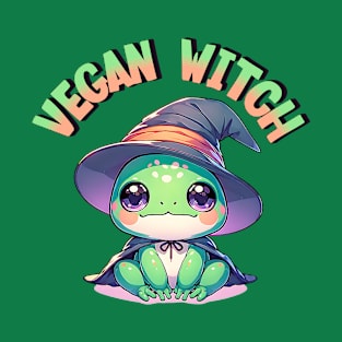 Vegan Witch Frog Cute Kawaii Animal T-Shirt