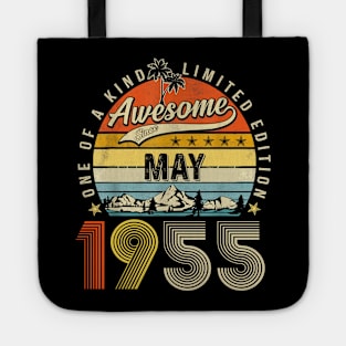 Awesome Since May 1955 Vintage 68th Birthday Tote