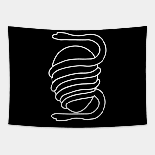 Death Grips Snake Egg Logo Minimalistic Black Tapestry