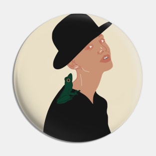 Girl with Frog Pin