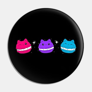 Androgynous Pride Flag Lgbtqia Cute Cat Kawaii Macaron Pin