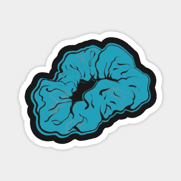 Teal Scrunchie Sticker VSCOGRL Vsco Girl Pastel Gifts for Girls Magnet by gillys