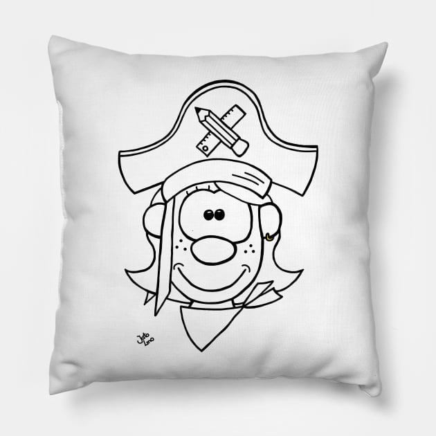 A school pirate Pillow by JatoLino