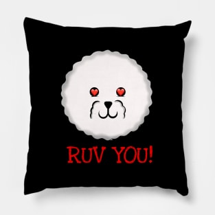 Love You! Bichon Frise Pillow