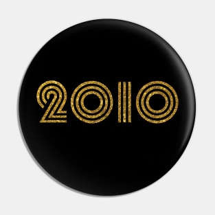 2010 Birth Year Glitter Effect Pin