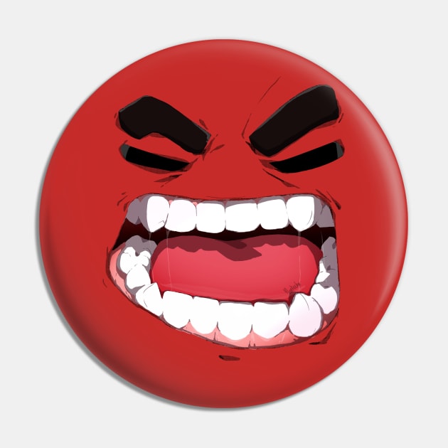 Angry Tee Pin by mankeeboi