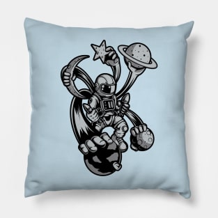 astronaut multiple hand planet Pillow