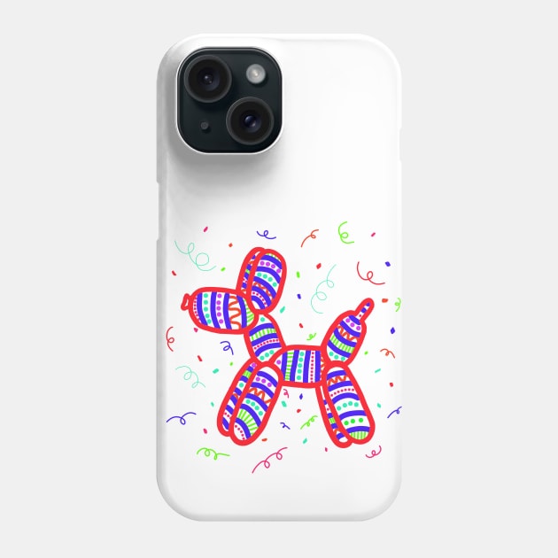 Balloon Dog Party Phone Case by Whoopsidoodle