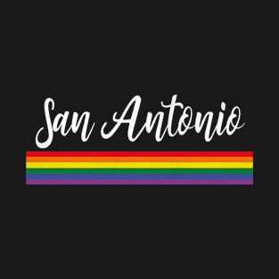 San Antonio, Texas - TX Pride Simple Rainbow T-Shirt