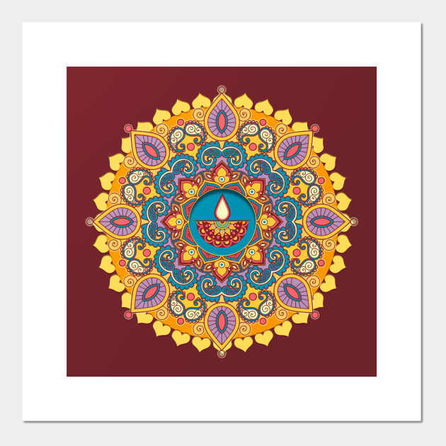 Mandala Diwali Lights Mandala Posters And Art Prints Teepublic