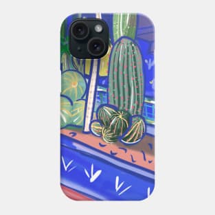 Blue cactus style Phone Case