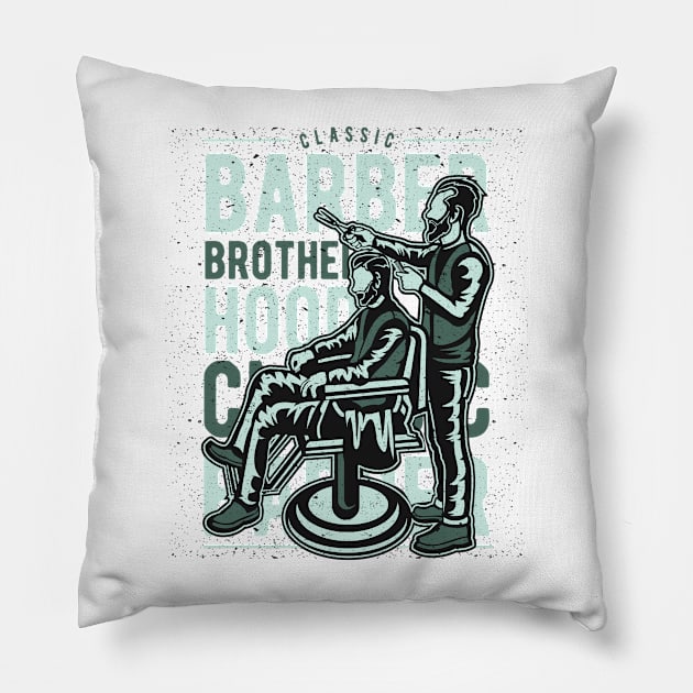 Barber Brother Pillow by medabdallahh8