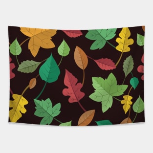 Autumn leaves seamless pattern tee Tapestry