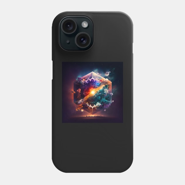 Fantasy Galaxy in a Bottle Phone Case by D3monic