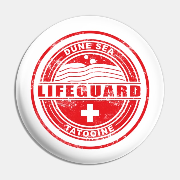 Dune Sea Lifeguard  Red [Normal Distressed] Pin by Karthonic